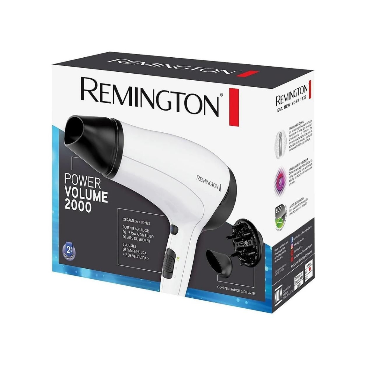Secador Remington Eco 1860W D3015 | Amoblar Muebles y Electrodomésticos Secador Remington Eco 1860W D3015 - Image 2