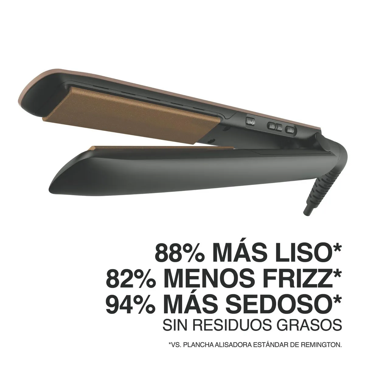 Plancha Para Cabello Remington S8599 Keratintherapy Argan | Amoblar Muebles y Electrodomésticos Plancha para cabello Remington S8599 Keratin Therapy color bronce con placas de cerámica